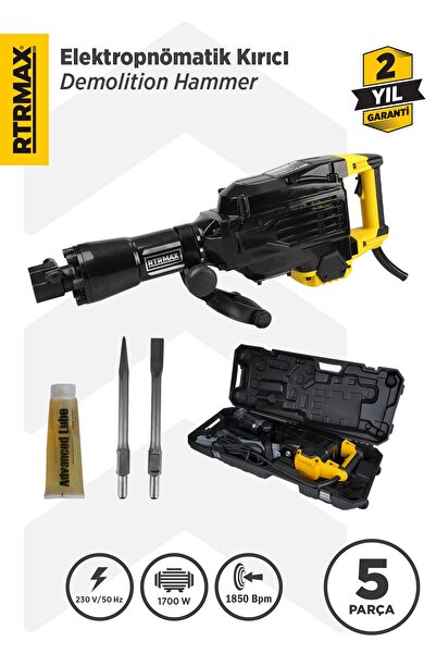 Rtrmax Rtm2760 Elektropnömatik Sds Hex Kırıcı 1700 W 60 Jul
