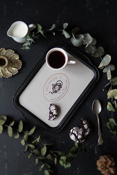 EVLE Azura Patterned Metal Tray - Tea Coffee Tray - Presentation Tray 21 Cm X 31 Cm Ee162-8f