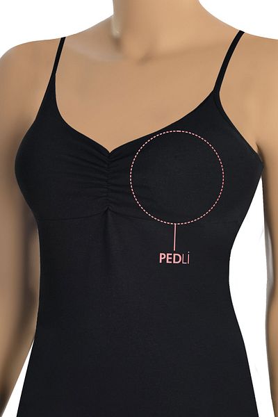 Öts Women's Cotton Thin Strap Undershirt with Chest Pad (with Removable Pads)
