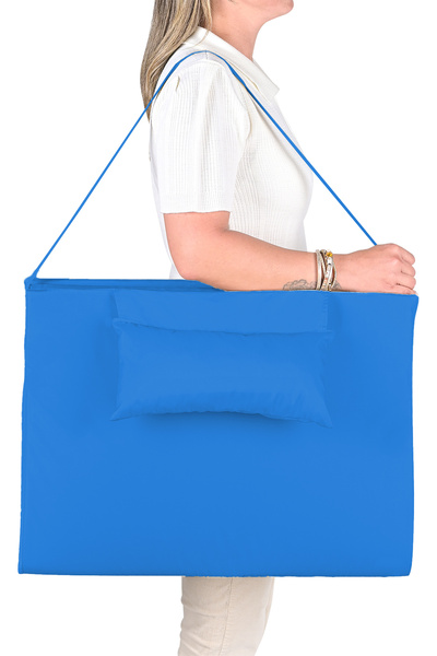 Bysay Taşınabilir Katlanır Çanta Şezlong Minderi Yastıklı Minder (Turkuaz)