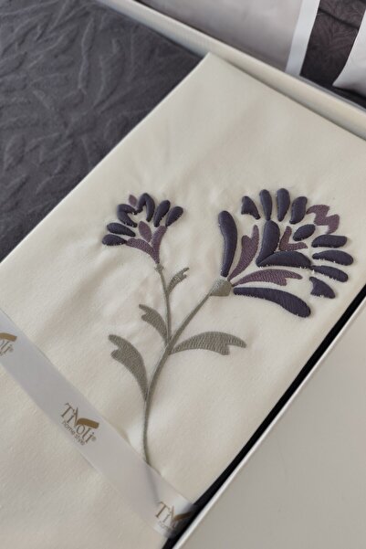 Sevim Tivoli Double Dowry Pique Set-Bedspread Set-Daniela-Anthracite