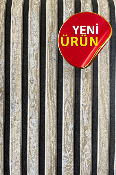 Bien Duvar Kağıtları Bien Exclusive Meşe Renk 2078 Eskitme Lambri Panel Ahşap Duvar Çıtası Desenli Duvar Kağıdı 5,30 M²