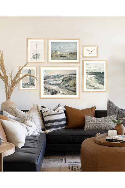 Vetro Design Deniz ve Doğa Çerçeveli Tablo Set