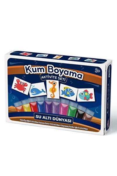 Kumbo Kum Boyama Su Altı Dünyası | Kum Boyama Aktivite Seti 5'li Kutulu Paket