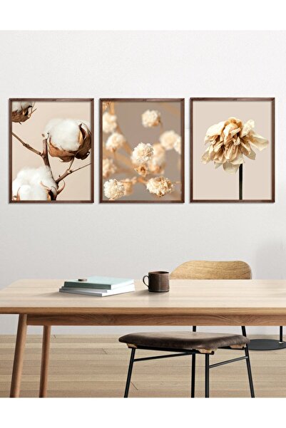 Vetro Design Set de pictură cu flori uscate înrămate