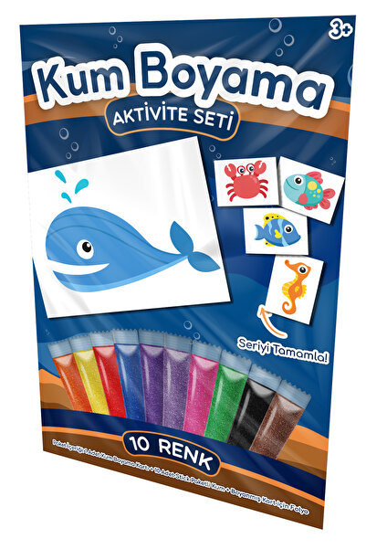 Kumbo Kum Boyama Cute Whale |   Underwater World Sand Painting Activity Set S...