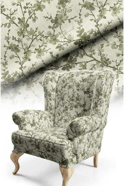 CANİLA KLASİK ÇİÇEK DESENLİ DİGİTAL BASKILI DÖŞEMELİK KOLTUK KUMAŞI