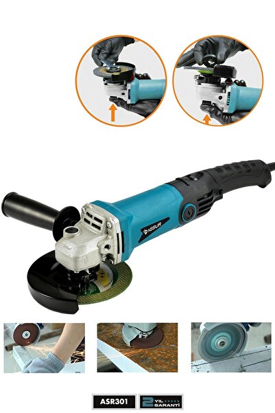 ASSUR 1200w Avuç Taşlama Makinesi 125 mm 6 Kademeli Uzun Kuyruk