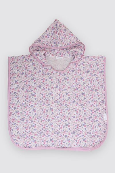 Atelier Babbi Baby Poncho - Little Flowers / Pink