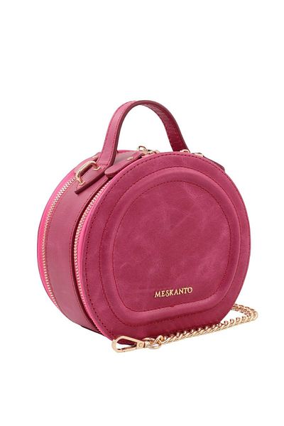 Meskanto Mira Genuine Leather Chain Round Bag