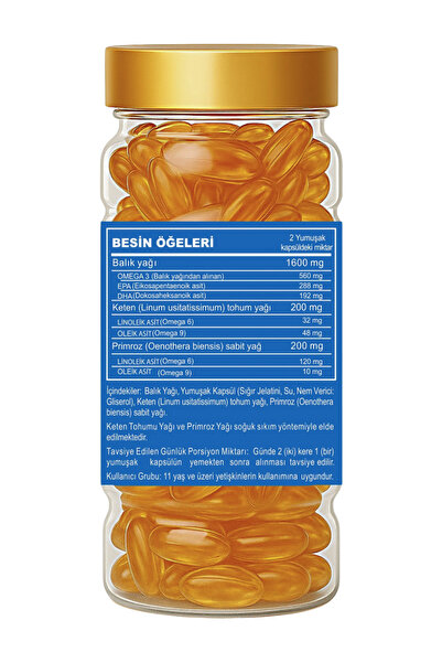 Vitapol Omega 3 6 9 Balık Yağı 200 Softgel Fish Oil 3,6,9