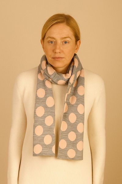 Sebir Moda Polka Dot Patterned Knitwear Scarf