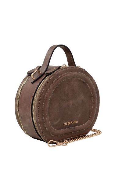Meskanto Mira Genuine Leather Chain Round Bag