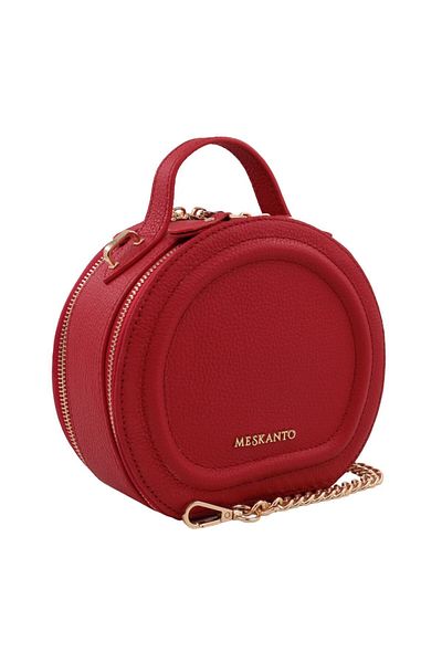 Meskanto Mira Genuine Leather Chain Round Bag