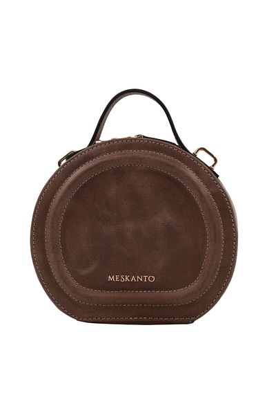 Meskanto Mira Genuine Leather Chain Round Bag