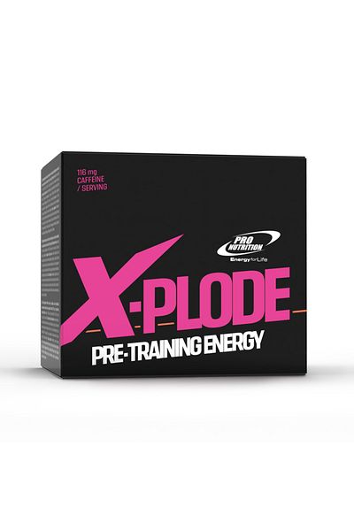Pro Nutrition X-plode Pre-Workout Formula, Raspberry, 25 Sachets X 20g