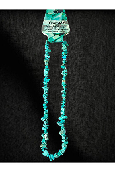 anonim Natural Turquoise Stone Cracked Stone Necklace – Communication and Fri...