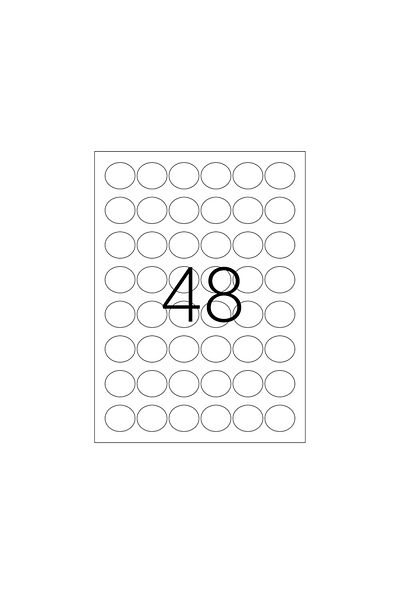 Tanex Tw-2130 Polyester White Laser Label 30 Mm.Diameter Label 25 Sheets/1200 Pcs./Pk.
