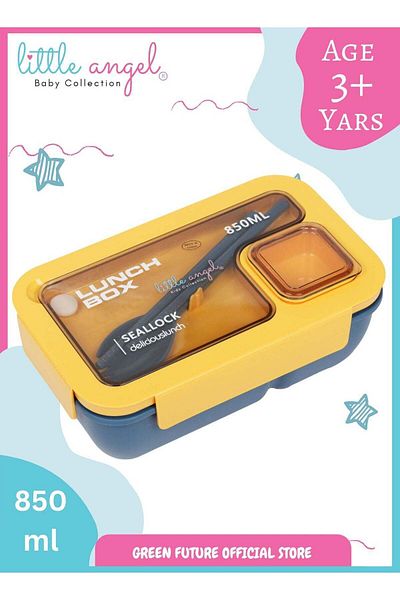 LITTLE ANGEL Kids Bento Lunch Box 850ml