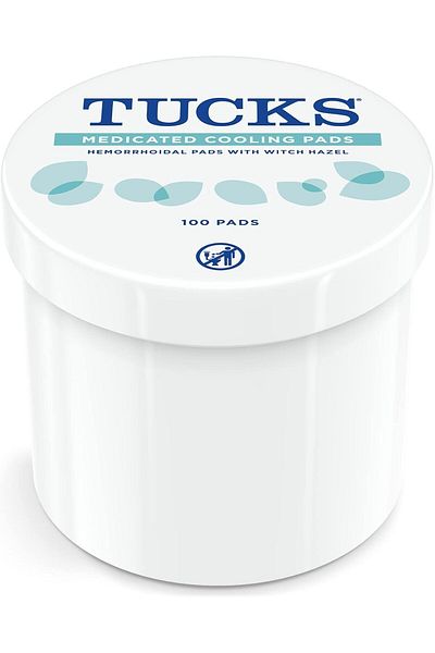 Tucks وسادات تبريد طبية، 100 وسادة