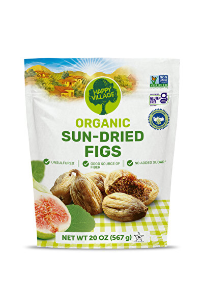 happy vıllage Organik Kuru Incir - Incir Kurusu- Kuru Meyve - Organik Kuru Meyve- Glutensiz- Vegan 567 G
