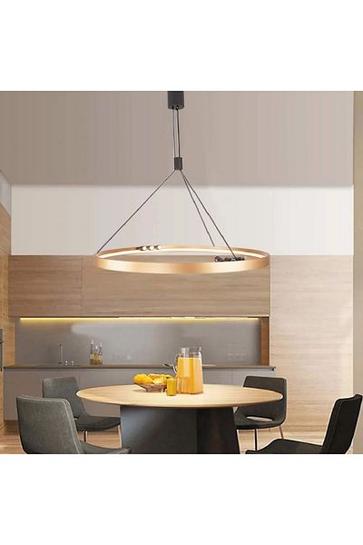 Ucandle Modern 60cm Round Gold LED Pendant Chandelier