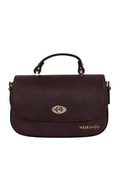 Meskanto Riva Genuine Leather Chain Strap Hand and Shoulder Bag
