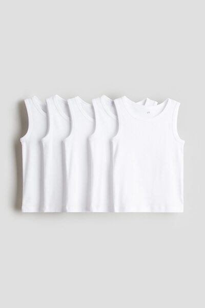 H&M 5'li Pamuklu Kolsuz Üst