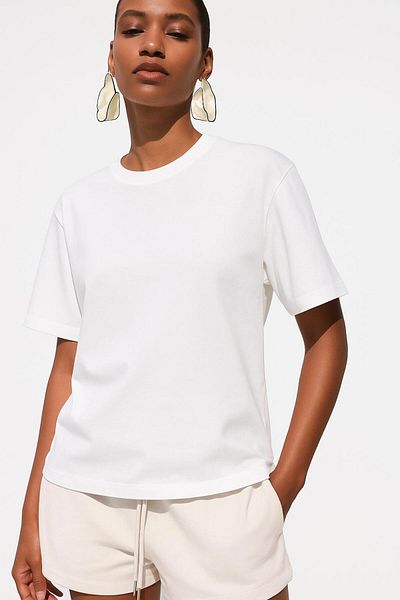 HAKKE Βαμβακερό μπλουζάκι Crew Neck Oversize