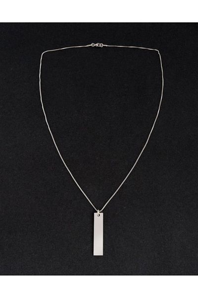 No Future Steel Plate Necklace Ft2269Gm