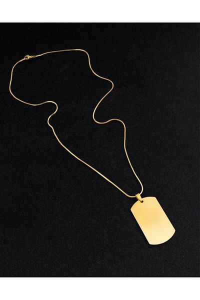 No Future Ft2266Al Model Steel Plate Necklace