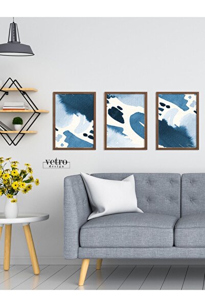 Vetro Design Set mini pictură cu rame din lemn real (fiecare 13x18 cm)