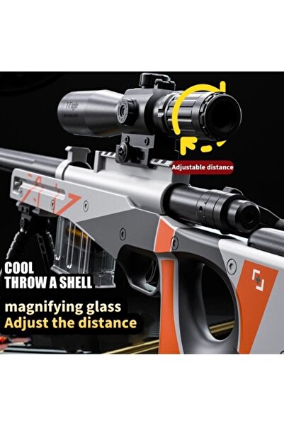 SprintMag Pusca Sniper De Jucarie Awm Realist Gloante Moi Burete Si Cartuse Ejectare Carcasa 106 Cm Skin Rosu