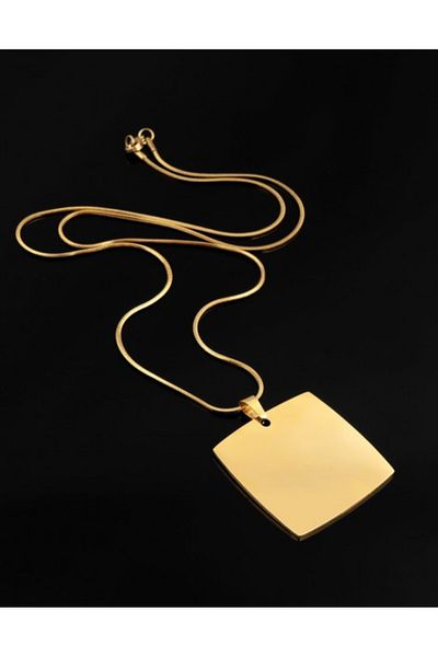 No Future Ft2263Al Model Steel Plate Necklace