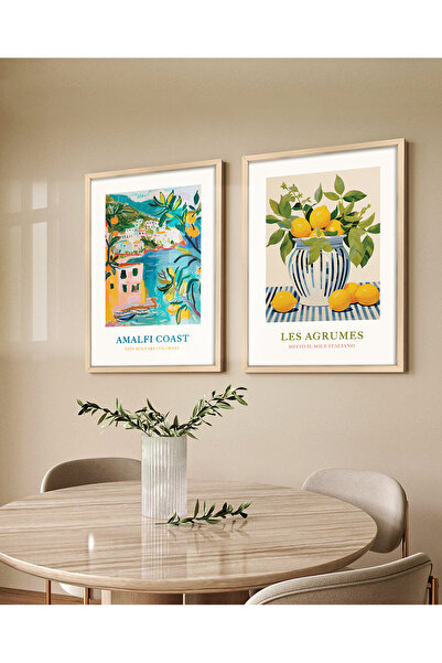 Vetro Design Set cu rame din lemn de la coastele Amalfi