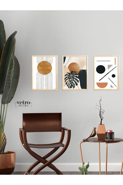 Vetro Design Set mini pictură cu rame din lemn real (fiecare 13x18 cm)