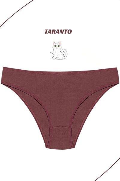 MİSTİRİK Slip din bumbac elastic cu nervuri cu talie înaltă model Taranto Culoare prune