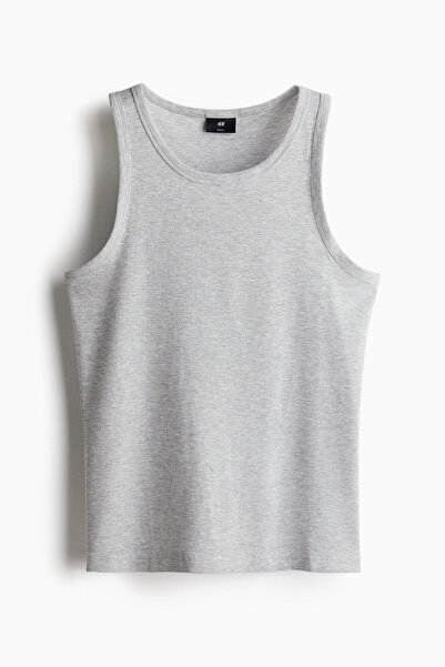 H&M Slim Fit Ribanalı Kolsuz Üst
