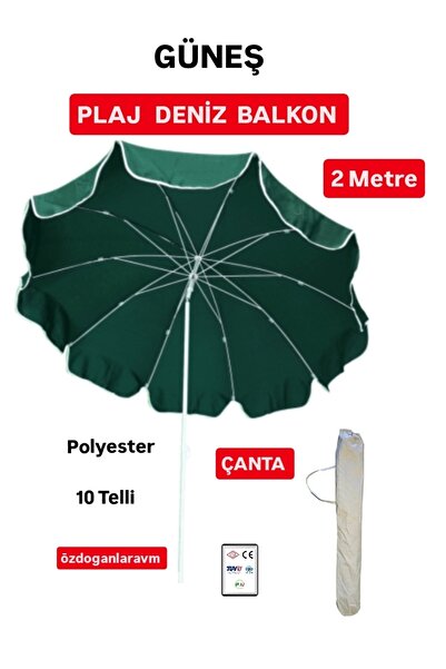 dogant özdoğanlar avm Güneş Deniz Plaj Balkon 2 Metre Krem Şemsiye ÇANTALI