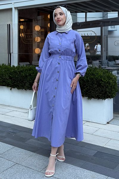 Tesettür Diyarı Λιλά Hijab Rapalin Γυναικείο Φόρεμα