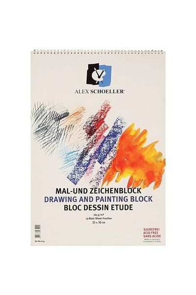Alex Schoeller 15 Yp 35x50 كتاب الرسم الفني - 165 جرام حلزوني 024
