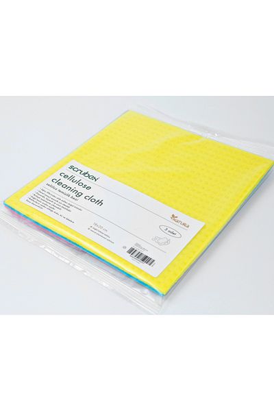 Scrubex Natura 3-Pack Cellulose Cleaning Cloth 18*20cm