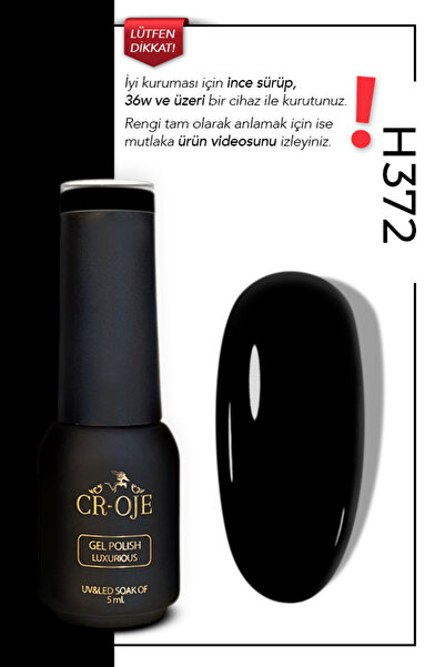 CROJE KALICI OJE Kalıcı Oje H372-siyah (5 ML)