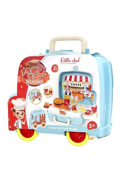 BabyCara Little Chef Suitcase Burger Fast Food Delicious On Wheels