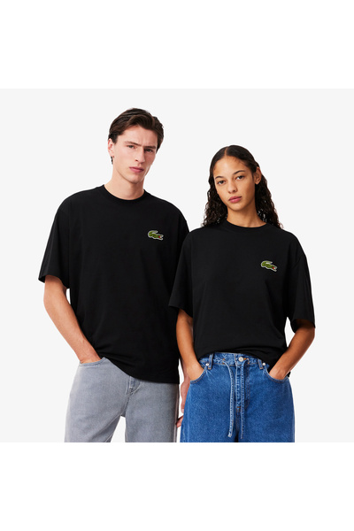 Lacoste Loose Fit Erkek Siyah T-Shirt