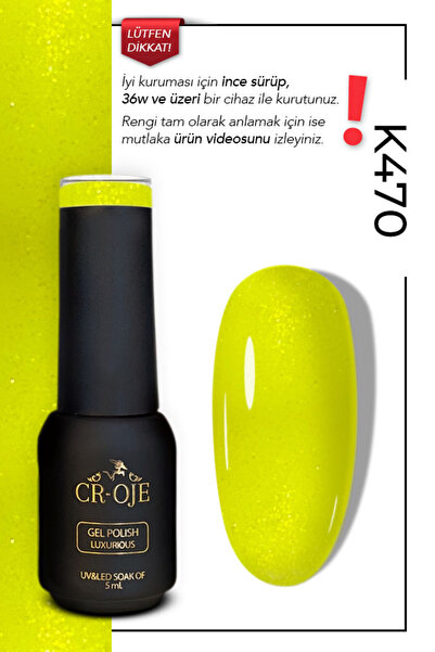 CROJE KALICI OJE Kalıcı Oje K470 - Simli Sarı (5 ML)
