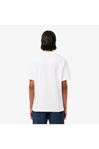 Lacoste Erkek Classic Fit Bisiklet Yaka Beyaz T-shirt