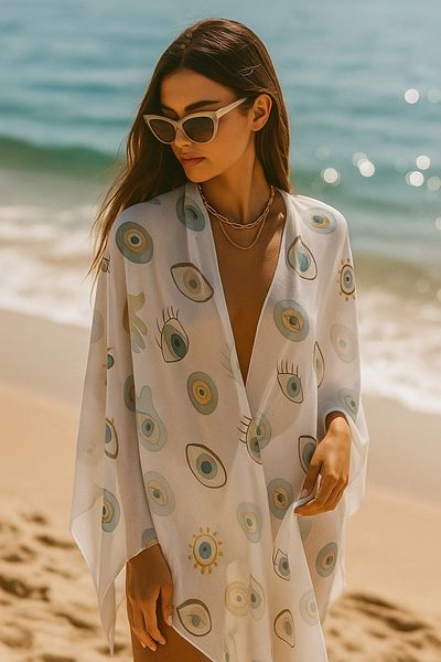 Pilloveland Φόρεμα παραλίας Chiffon Pareo - Κοντό και μακρύ με εναλλακτική λύση, Mystery 100*150 cm