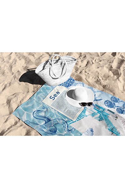 ASDİVA Beach Desen Dijital Baskı Plaj Havlusu 75x150