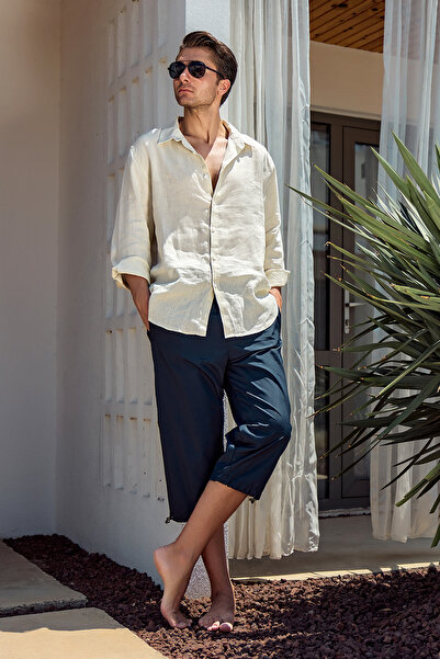 Remsa Mayo Remsa Erkek Havuz Deniz Uzun Kapri Şort Mayo RKS-01 Lacivert